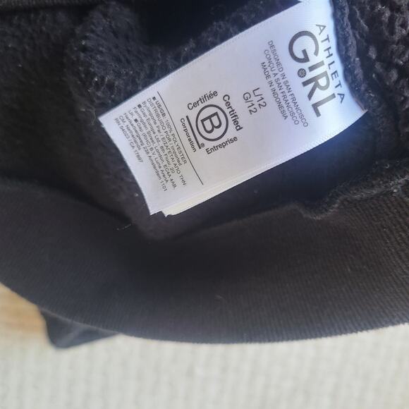 Athleta Girl Black Sherpa Jacket Little Girl Size L 12 - Picture 8 of 8